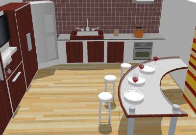 kitchen 3d model sketchup