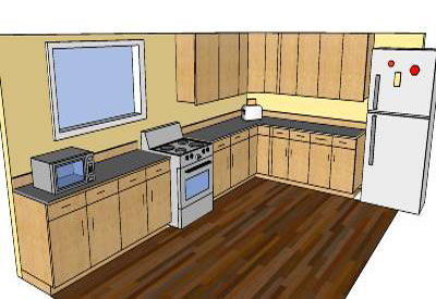 google sketchup kitchen drawings