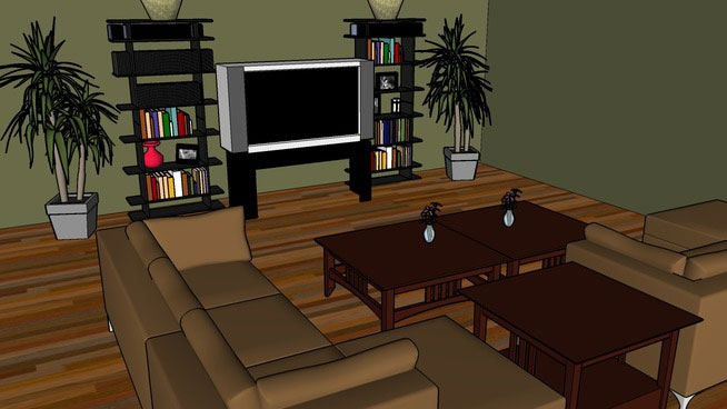 living room sketchup